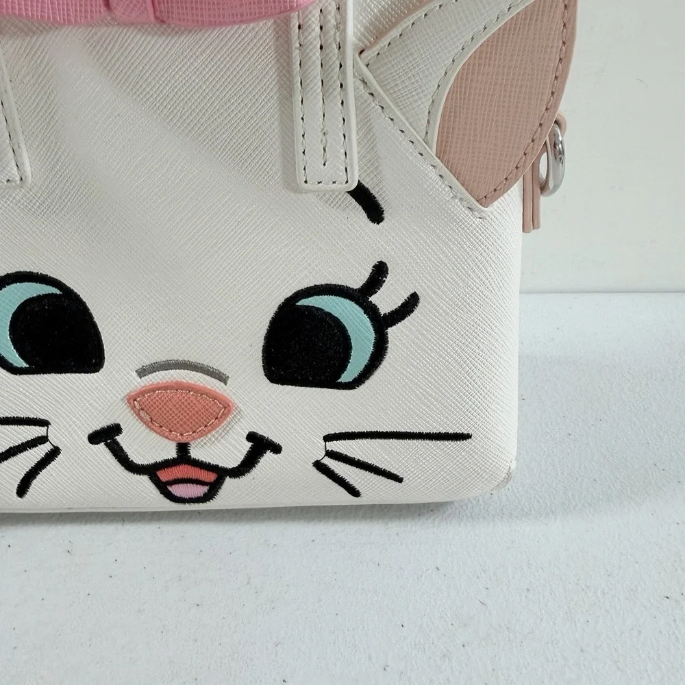 Loungefly Aristocats Marie Micro Satchel Dome Bag Purse White Face Zip Top